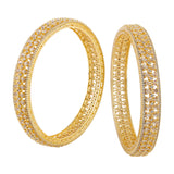 Gold Elegance Sunehri Nazaaqat Cz Bangles