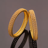 Gold Elegance Sunehri Nazaaqat Cz Bangles