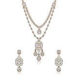 Sparkling Elegance Regal Cascade CZ Necklace Set