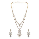 Sparkling Elegance Regal Cascade CZ Necklace Set