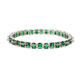 Sparkling Elegance CZ White Rhodium Bangles