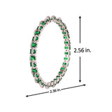 Sparkling Elegance CZ White Rhodium Bangles