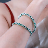 Sparkling Elegance CZ White Rhodium Bangles