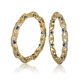 Sparkling Elegance Mehndi Blue Lattice Bangles Set