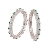 Sparkling Elegance Marquise White CZ White Rhodium Bangles