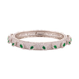 Sparkling Elegance Marquise White CZ White Rhodium Bangles