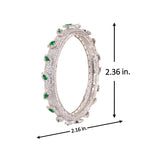 Sparkling Elegance Marquise White CZ White Rhodium Bangles