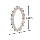 Sparkling Elegance Marquise White CZ White Rhodium Bangles
