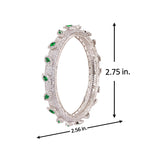 Sparkling Elegance Marquise White CZ White Rhodium Bangles