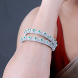 Sparkling Elegance Marquise White CZ White Rhodium Bangles