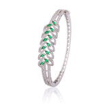 Sparkling Elegance Emerald Vine CZ Bracelet