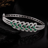 Sparkling Elegance Emerald Vine CZ Bracelet