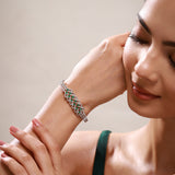 Sparkling Elegance Emerald Vine CZ Bracelet