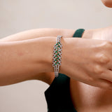 Sparkling Elegance Emerald Vine CZ Bracelet