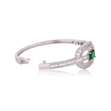 Sparkling Elegance Emerald Halo CZ Bracelet