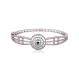 Sparkling Elegance Emerald Orbit CZ Bracelet