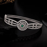 Sparkling Elegance Emerald Orbit CZ Bracelet