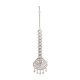 Sparkling Elegance Silver Royale Chandelier Maang Tika