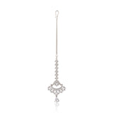 Sparkling Elegance Celestial Crescent CZ Maang Tika