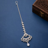 Sparkling Elegance Celestial Crescent CZ Maang Tika
