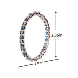 Sparkling Elegance Blue CZ White Rhodium Bangles