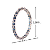 Sparkling Elegance Blue CZ White Rhodium Bangles