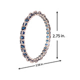 Sparkling Elegance Blue CZ White Rhodium Bangles