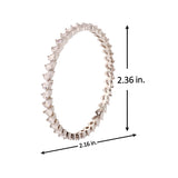 Sparkling Elegance White CZ White Rhodium-Plated Bangles