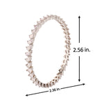 Sparkling Elegance White CZ White Rhodium-Plated Bangles
