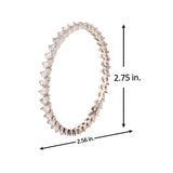 Sparkling Elegance White CZ White Rhodium-Plated Bangles