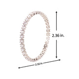 Sparkling Elegance Round White CZ White Rhodium-Plated Bangles