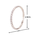Sparkling Elegance Round White CZ White Rhodium-Plated Bangles