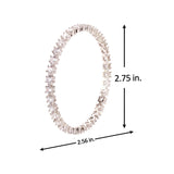 Sparkling Elegance Round White CZ White Rhodium-Plated Bangles