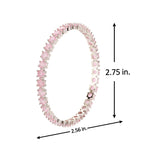 Sparkling Elegance Round Pink CZ White Rhodium-Plated Bangles