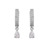 Sparkling Elegance Teardrop And Round Cut Cz Casual Earrings