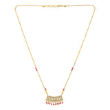 Gold Essentials Crimson American Diamond Mangalsutra