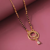 Gold Essentials Dewdrop Aura American Diamond Mangalsutra
