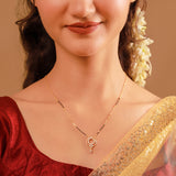 Gold Essentials Dewdrop Aura American Diamond Mangalsutra