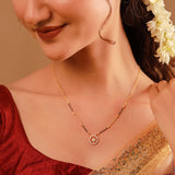 Gold Essentials Flora American Diamond Mangalsutra