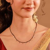 Gold Essentials Moti Mala American Diamond Mangalsutra