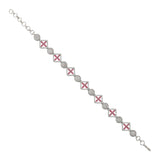 Sparkling Elegance Ruby Grace American Diamond Tennis Bracelet