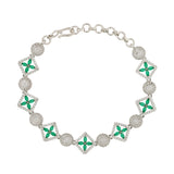 Sparkling Elegence Emerald Bloom CZ Bracelet