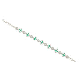 Sparkling Elegence Emerald Bloom CZ Bracelet