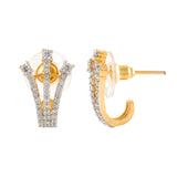 Gold Essentials Luma Arc Cz Stud Earrings