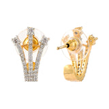 Gold Essentials Luma Arc Cz Stud Earrings