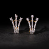 Gold Essentials Luma Arc Cz Stud Earrings