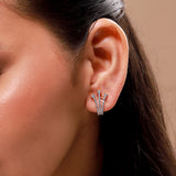 Gold Essentials Luma Arc Cz Stud Earrings