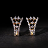 Gold Essentials Aurelian Crown Cz Stud Earrings