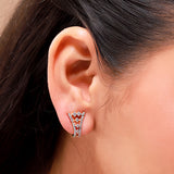 Gold Essentials Aurelian Crown Cz Stud Earrings