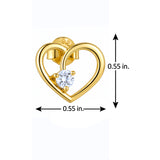 Frosted Love Lab-Grown Diamond Stud Earrings